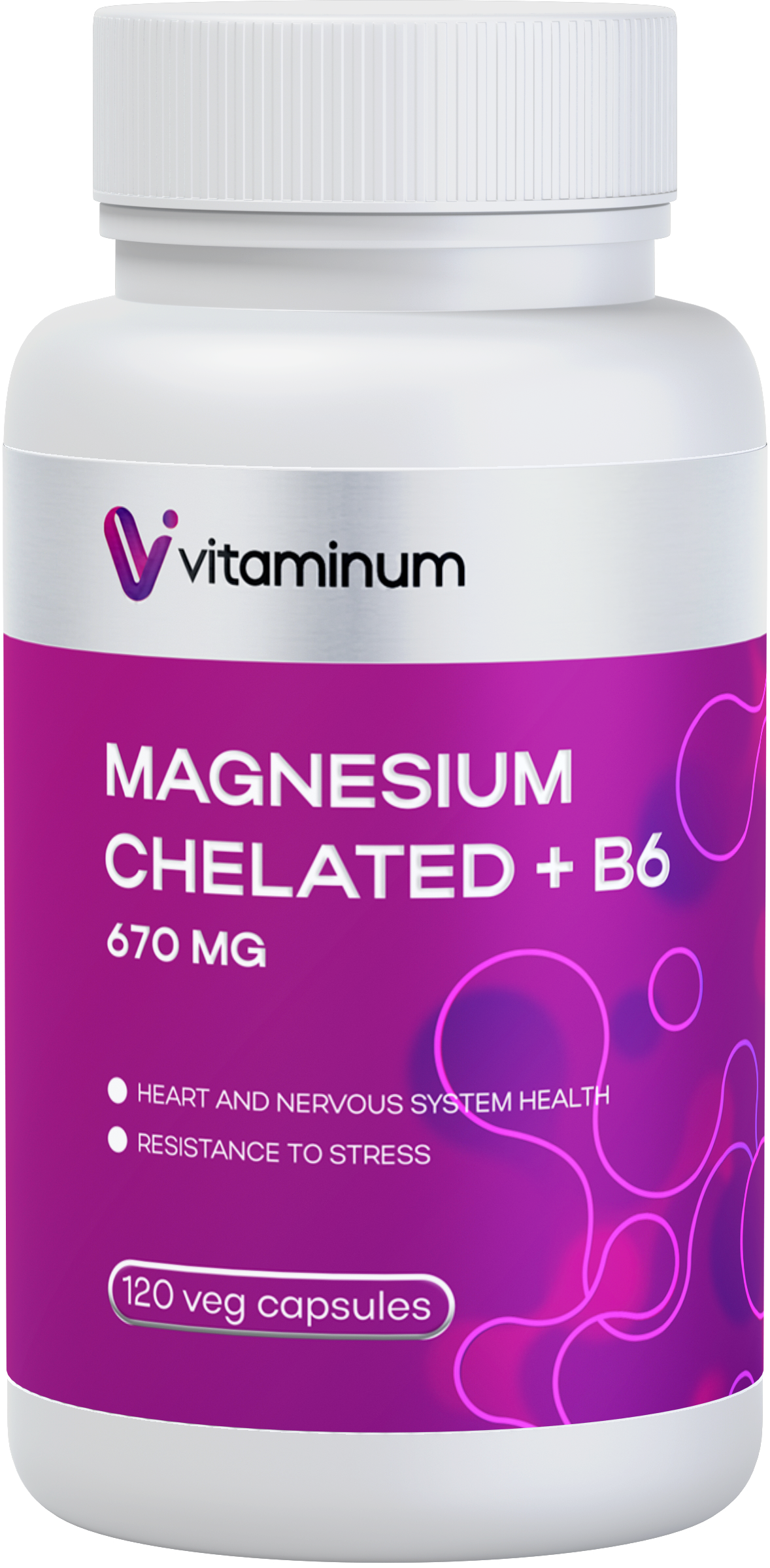  Vitaminum МАГНИЙ ХЕЛАТ + витамин В6 (670 MG) 120 капсул 800 мг  в Сыктывкаре
